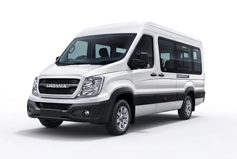 Force Urbania luxury van, front view, for Kerala taxi and tour hire