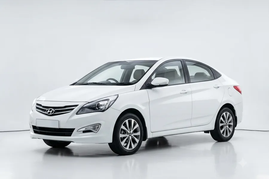 Hyundai Verna premium sedan, front view, for Kerala taxi and tour hire